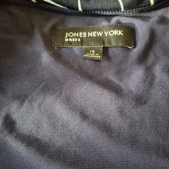 Navy Faux Wrap Dress - Picture 7 of 9